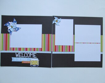 Welcome To The Beach......DIY Kit,12x12 Scrapbook Layout,Scrapbook Page Kit,