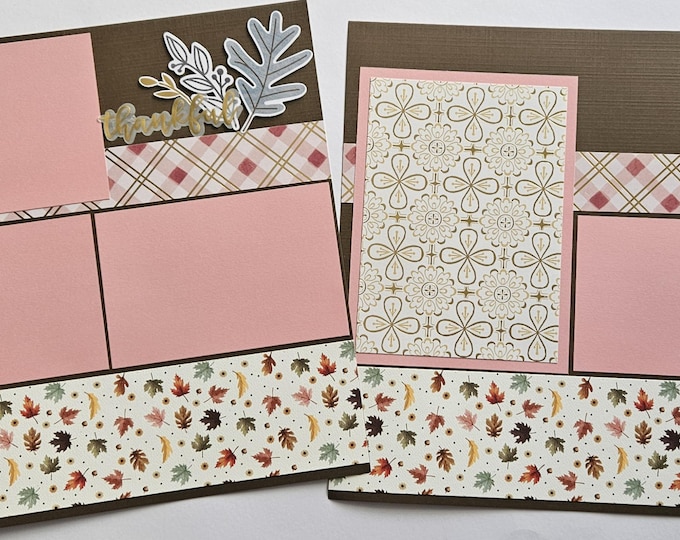 Thankful 12x12 Scrapbook Layout, Scrapbook Page Kit - Etsy