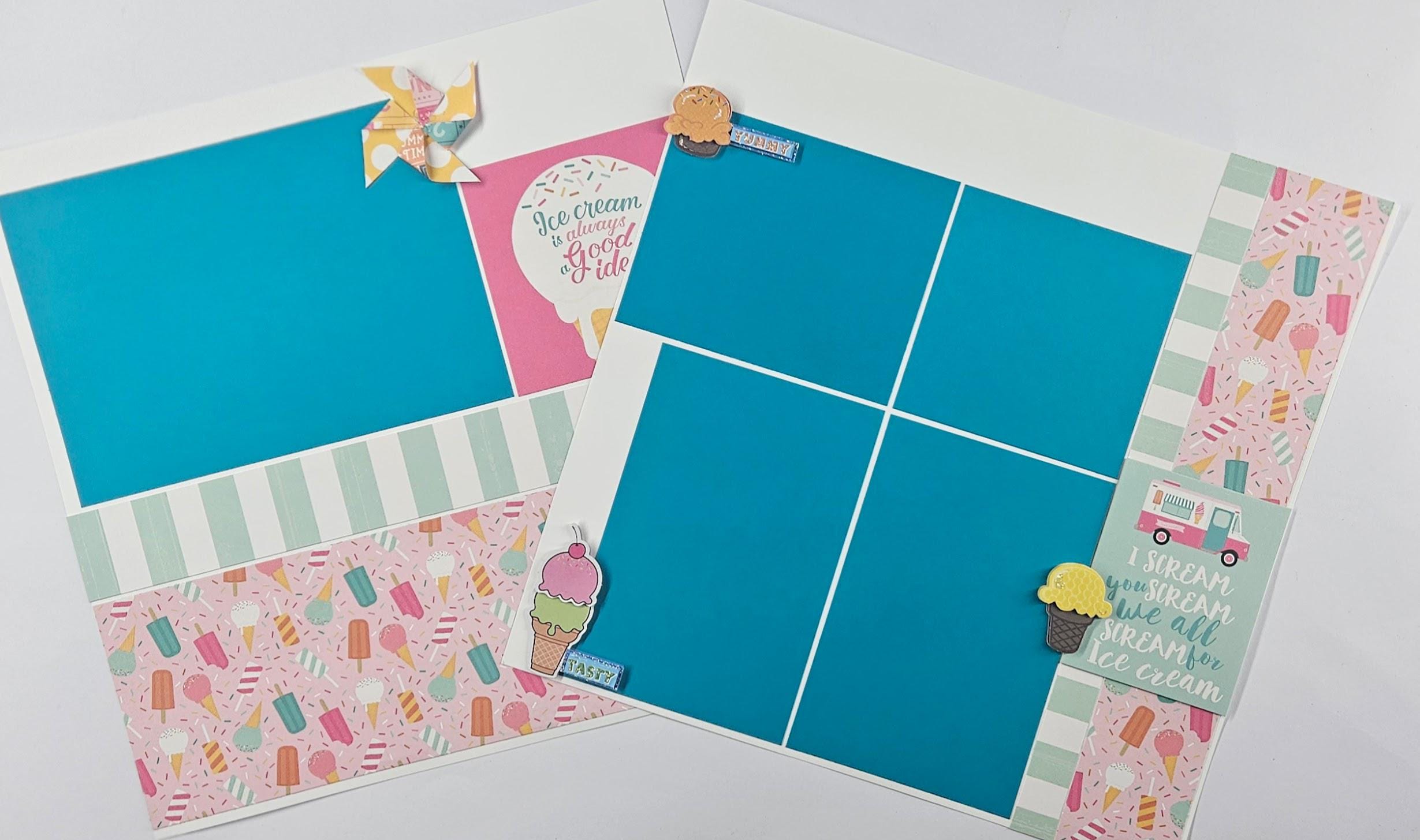 Ice Cream is A Good Idea......12x12 Scrapbook Layout, Scrapbook Page ...