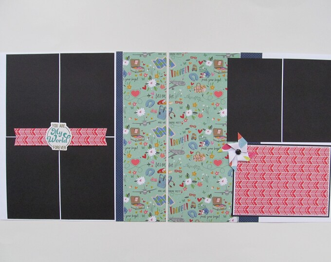 You Are My World.....diy Kit,12x12 Scrapbook Layout, Scrapbook Page Kit ...