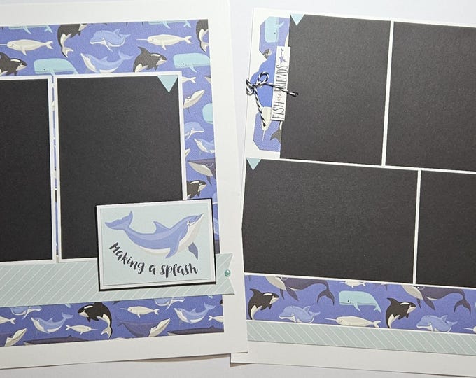Making A Splash DIY Kit,12x12 Scrapbook Layout, Scrapbook Page Kit - Etsy