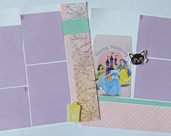 Disney Princess Halloween......12x12 Scrapbook Layout, DIY Kit, Scrapbook Page Kit,