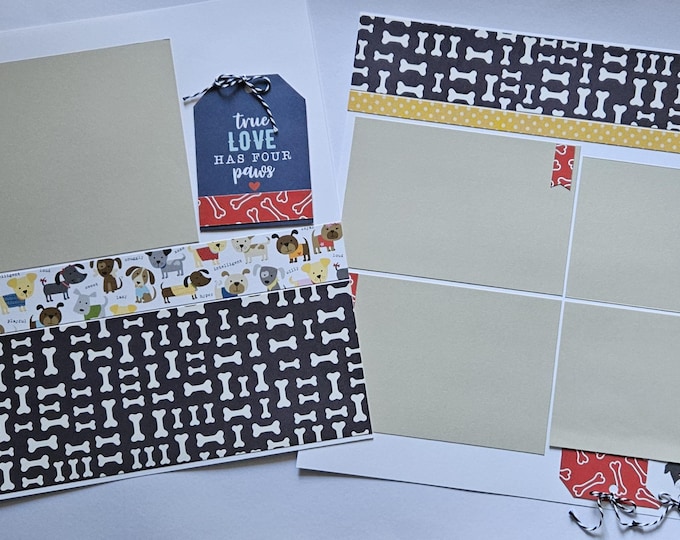 True Love Dog....12x12 Scrapbook Layout, Scrapbook Page Kit - Etsy