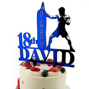 Boxing cake topper, Boxer birthday cake topper, Boxing Party Theme, Boxing Glove Cake Topper, Personalized Birthday Topper, boxer topper