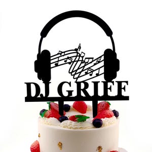 Headphone Beats Cake Topper, Happy Birthday Cake Topper, Musical Party Decor, DJ Cake Topper, Gaming Headphones Topper, Birthday Party Ideas