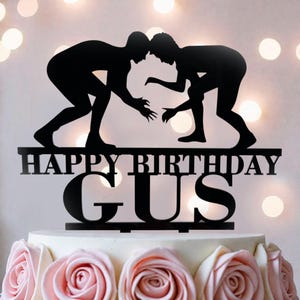 Décoration de gâteau de lutte personnalisée : décoration de fête de remise de diplôme ou d'anniversaire