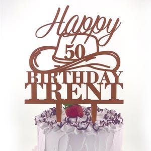 Decorazione per torta a tema cowboy, decorazione per torta di compleanno del primo rodeo, decorazione per torta a tema cappello da cowboy con nome ed età, tema compleanno western, compleanno country