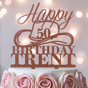 Cowboy Birthday Cake Topper, Western Theme