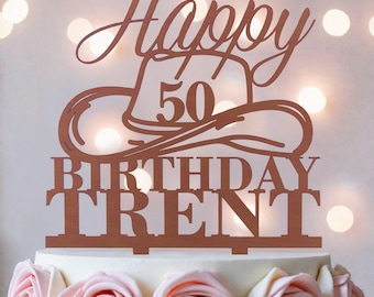 Cowboy Birthday Cake Topper, Western Theme