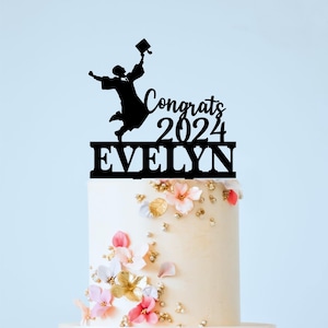 Graduation Cake Topper, Grad Party Cake Topper, Congrats Grad Party, 2025 Graduation Cake Toppers, Custom Name Grad Topper, Class of 2025