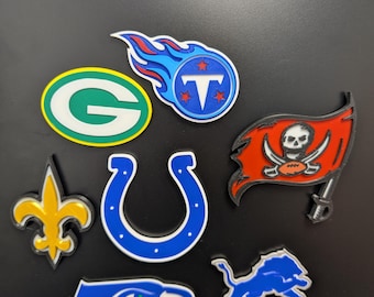 Football Team Magnets | Custom 3D Printed Sports Fan Refrigerator Magnet | Man Cave Decor, Tailgate Party Favors, Football Coach Gift