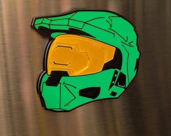Master Chief Helmet Magnet | Halo Inspired | Multiple Colors & Styles | Gamer Gift
