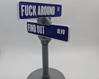Letrero divertido para escritorio de oficina / FAFO / Fóllate y verás / Decoración de memes / Regalo original