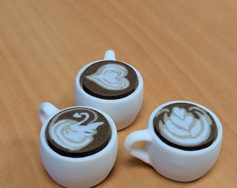 Trío de juguetes antiestrés Latte / Diseños de corazón, cisne y hoja