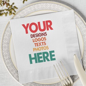 Personalized Your Own Custom Wedding Paper Napkins for Wedding Anniversary Engagement Birthdays, Printed Napkins, Bachelorette Patry Favors