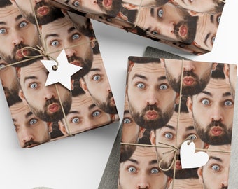 Personalized Funny Groom Face Gift Wrapping Paper, Custom Gift Paper, Custom Face Paper, Birthday Wrapping Paper, Personal Bachelor Party