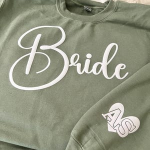 Aangepaste reliëf verlovingscadeau toekomstige mevrouw Sweatshirt nieuwe mevrouw Sweatshirt bruid sweatshirt bruid ronde hals huwelijksreis outfit bruid trui