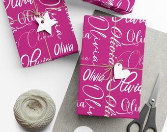Custom name Wedding Gift Wrap, Bridal Shower, Engagement Gift