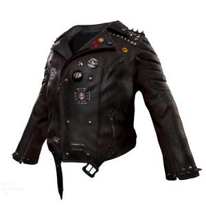 Men&#39;s Punk Rock Biker Leather Jacket – Handmade Studded Metalhead Coat – Gothic Motorcycle Outerwear for Men – Gift for Him