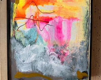 The Momentum of Joy original painting on cradled wood free shipping in US