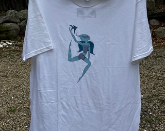 Brand New but VINTAGE tee shirt with my Flying Blue Lady 2000 series FREE SHIPPING in the us