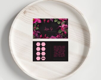 Digital loyalty card for makeup artist business card, gold loyalty card and rewards template, loyalty program for customers