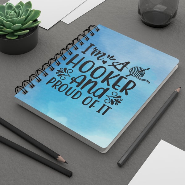 Spiral Bound Notebook 5x7 inches with 150 Pages of Lined Paper - Journal - Funny Quote on a Colorful Background - Gift for Crafter