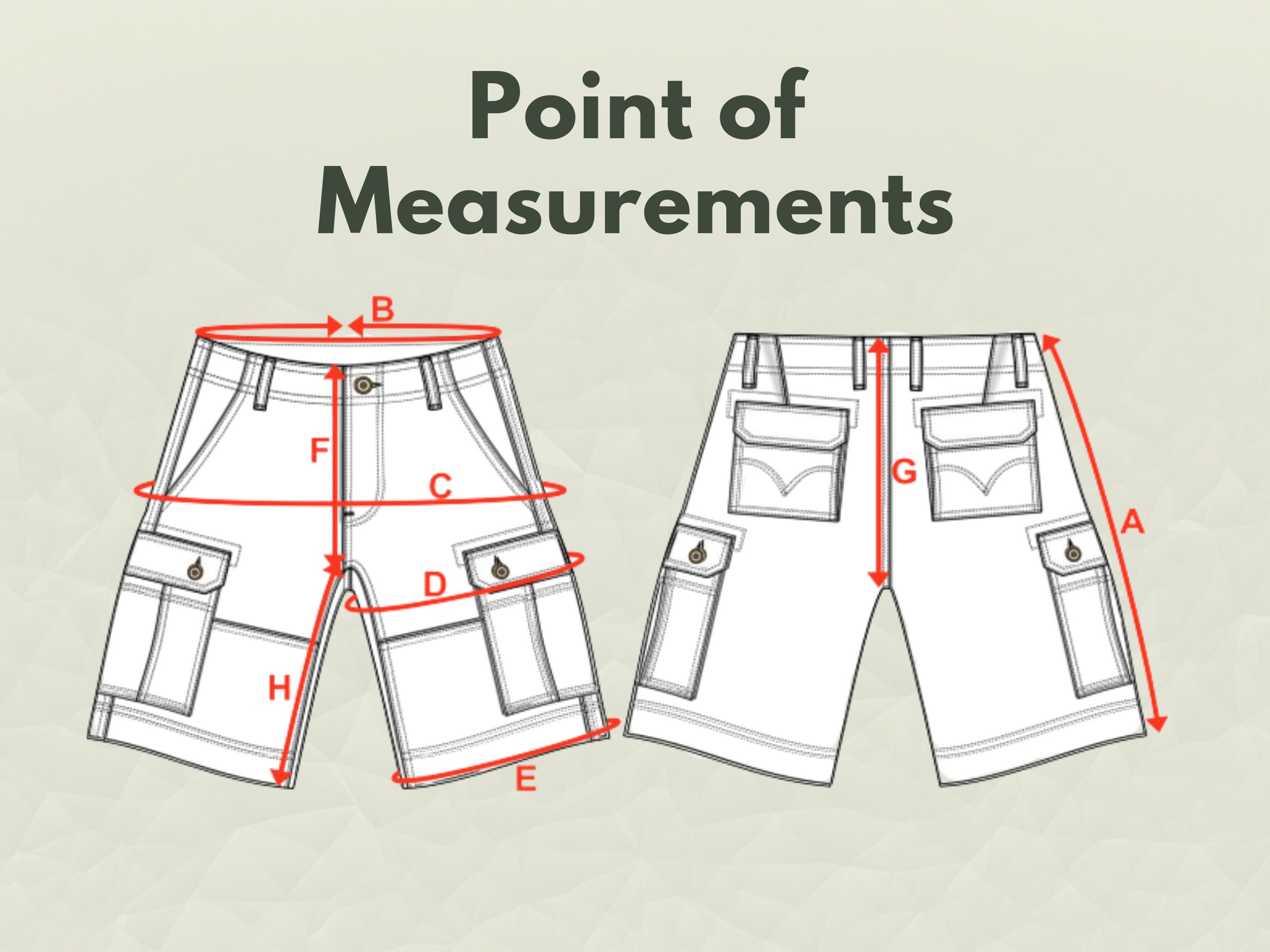 Men s Cargo Shorts Sewing Pattern Short Sewing Pattern Sewing