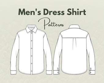 Men's Dress Shirt Sewing Pattern, Polo Shirt Pattern, Dress Shirt Pattern, Sewing Pattern, Men Formal Wear, Embroidered Polo, Work Shirt