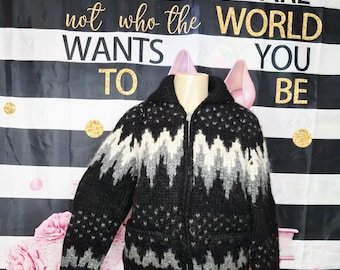 Kanata wool cowichan sweater