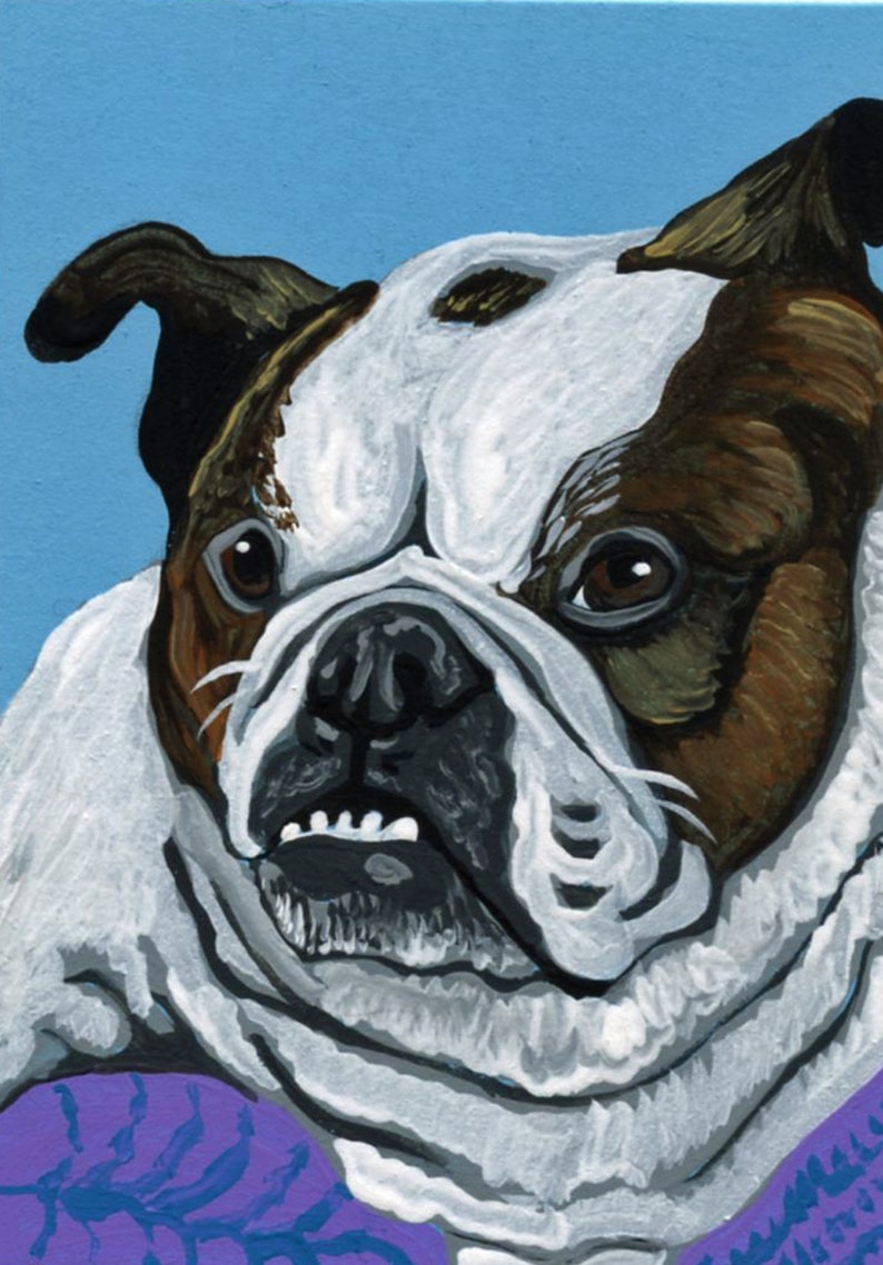 ACEO Custom Pet Portrait-Pet Loss-Pet Memorial-Original Painting-Carla Smale image 1