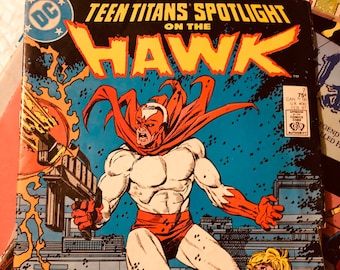 Teen Titans Spotlight on Hawk.Number 7....DC Comics... Vintage Book