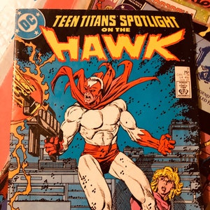 Teen Titans Spotlight on Hawk.Number 7....DC Comics... Vintage Book