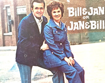 Bill Anderson and Jan Howard Vinyl LP.."Bill & Jan or Jan and Bill"..Country Music Album..Jan and Bill..Dis-Satisfied 1970's Classic Country