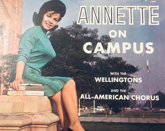 Annette On Campus With The Wellingtons and The All-American Chorus  Vinyl LP Album..Mono BV 3320..Marching Band..Brass