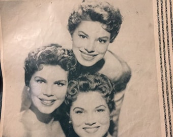 The McGuire Sisters…Sugartime  Sheet Music as Recorded by the McGuire Sisters....1950's Music...Melody Lane Publications