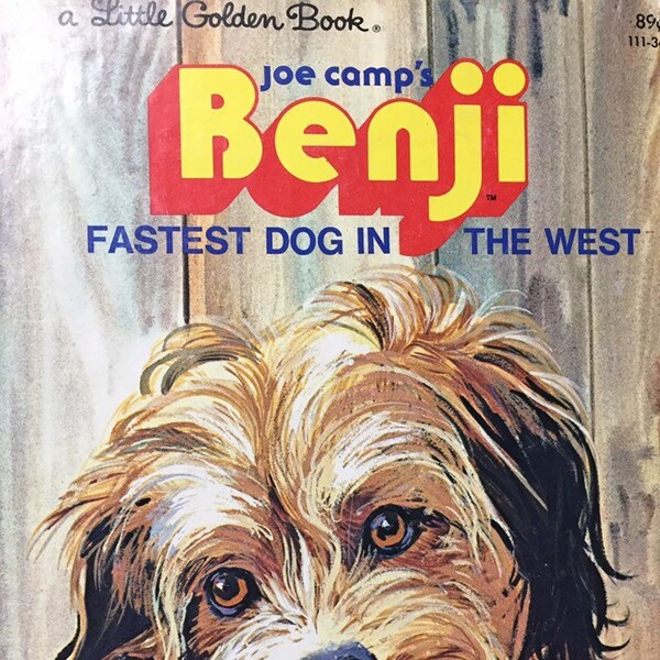 Benji The Fastest Dog in the West...Little Golden Book.....1970's book.... Vintage Children's Book