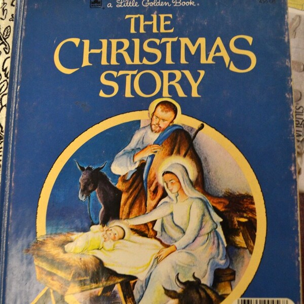 The Christmas Story....Little Golden Book...Vintage Children's Book....Stocking Stuffer