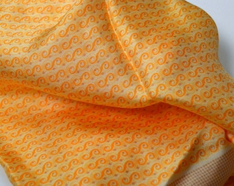 Anne Klein Silk Scarf...Soft Yellow and Orange Scarf.... 23 inch Sq..Silk Scarf