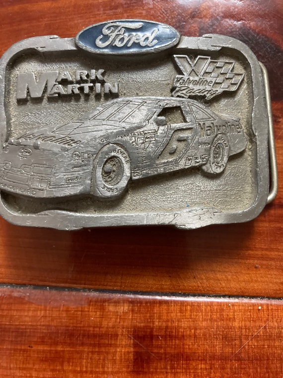 Rare Mark Martin Ford Brass Belt Buckle.....Nasca… - image 1