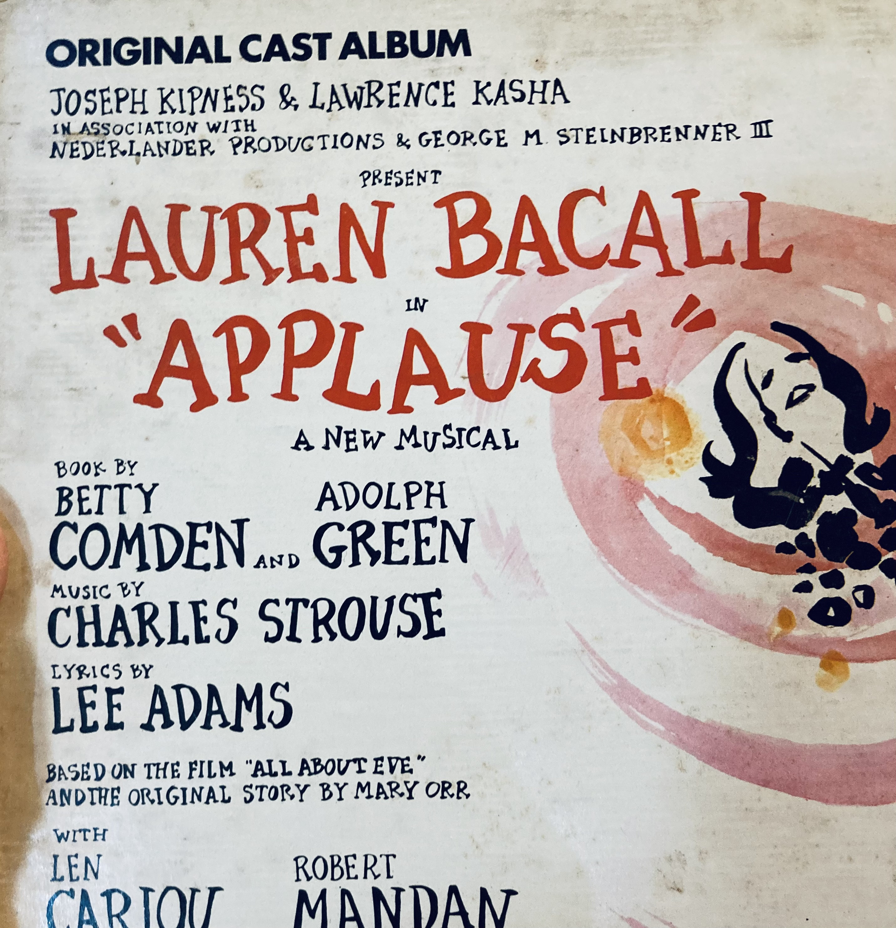 Lauren Bacall in Applause Vinyl LP: Original Broadway Cast Album