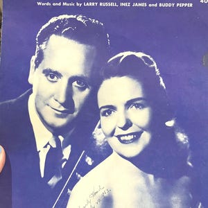 Vaya Con Dios (May God Be With You) Sheet Music  by Larry Russell, Inez James, and Buddy Pepper Recorded by Les Paul and Mary Ford..Waltz