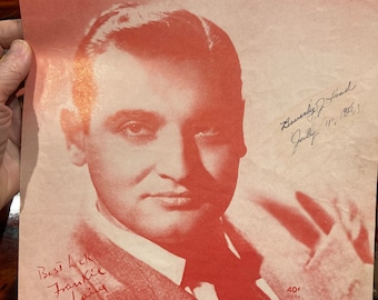 Sheet Music.."May The Lord Bless and Keep You"...Signed Frankie Laine...Meredith Wilson..Piano..Vocal....Sheet  Music...Autograph .