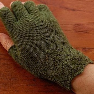 Hand Knitting Pattern for Fingerless Gloves image 1