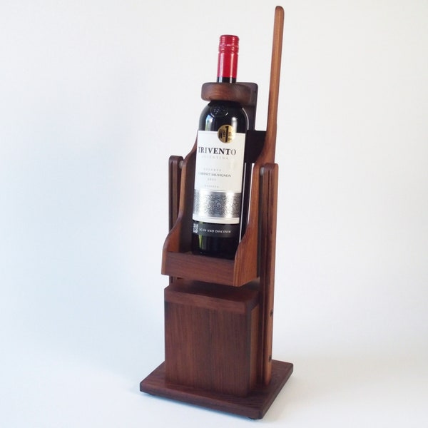 The Wine Waiter... Made from old growth redwood that was reclaimed from the wine vats of a closed winery.