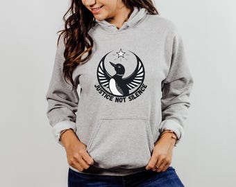 Custom Minnesota Rebel Alliance Political Sweatshirt, MN Loon Resist Hoodie, Protest, Justice Not Silence, Human Rights, Abolish ICE