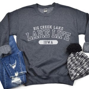 Custom Lake Sweatshirt, Personalized Lake Hoodie, Lake Life, Family Lake Vacation, Lake House, Lake Lover Gift, Lake Apparel, Boating Shirt