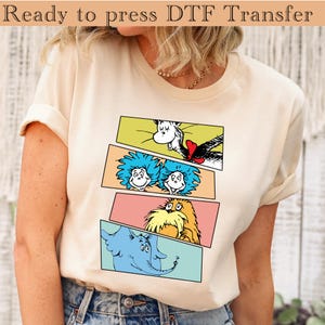 Seuss Day Dtf Transfer, Dr. Seuss Day Comicfiguren, Lesen in Amerika Dtf, Katze im Hut-Shirt, Horton Dtf, Dr. Seuss Lehrer Dtf