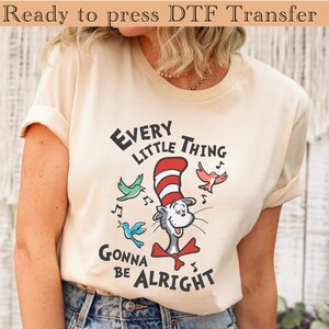 Personajes de dibujos animados del día del Dr. Seuss Dtf Transfer, Read Across America Dtf, Camiseta El Gato En El Sombrero, Horton Dtf, Dr Seuss Teacher Dtf