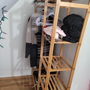 Bamboo Clothes Rack With 7 Tier Storage Multifunctional Plant Stand - Etsy